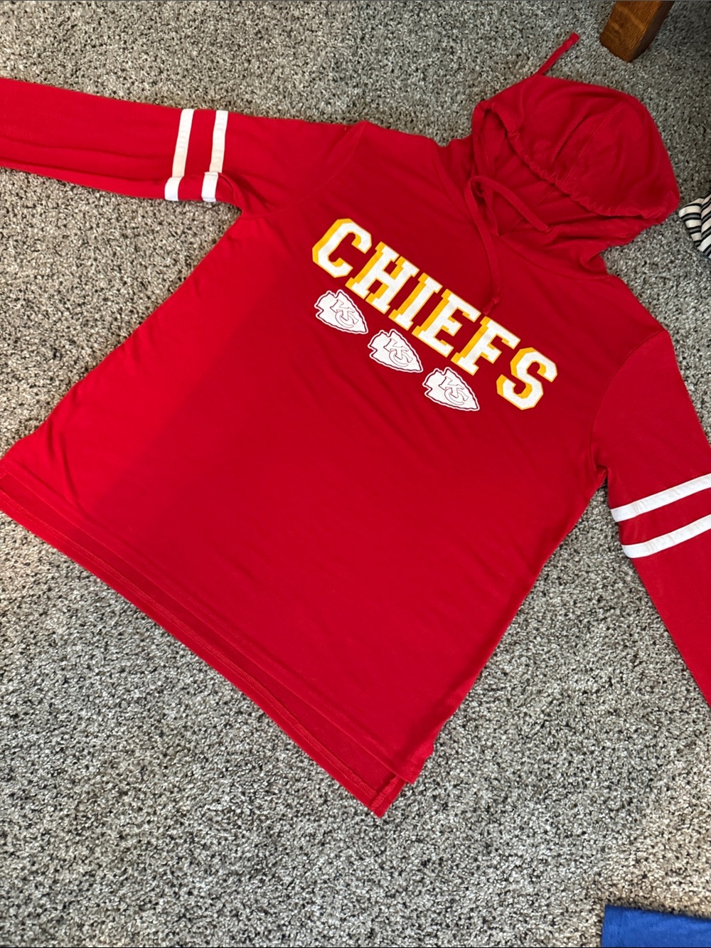 Team Apparel Red NFL Hooded Sweatshirt